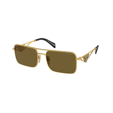 Sunglasses Prada PR A 52 S 15N01T Matte Gold Dark Brown