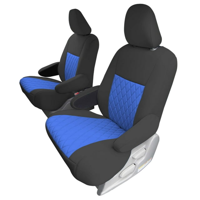 For Toyota Sienna 2011-2020 FH Group Neoprene Waterproof Custom Fit Car Seat Covers - 2nd Row Blue
