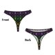 thumbnail image 3 of Balery Mardi Gra Geometric Tangas de Algodón para Mujer con Estampado – Ropa Interior Sexy, Transpirable, G-string-Large, 3 of 6