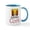White/Blue Inside, variant on CafePress - Cork Mug - 11 oz Ceramic Mug - Novelty Coffee Tea Cup