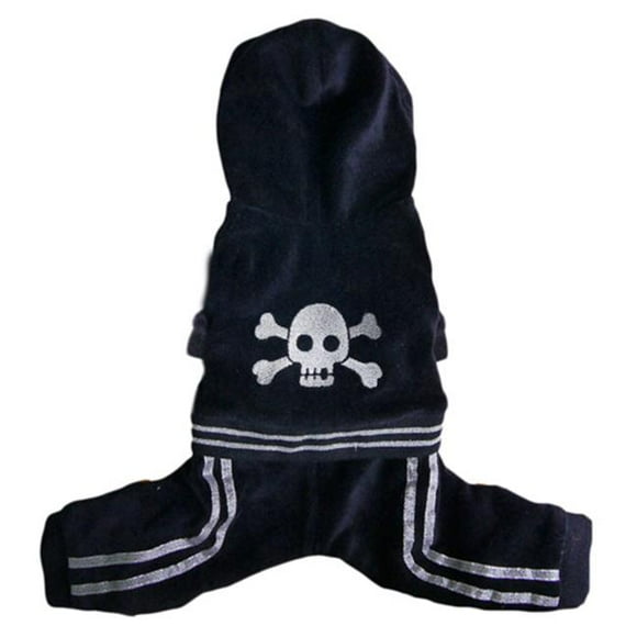 Pooch Outfitters PSJP-XS Pull Skully & 44; Noir - Extra Petit
