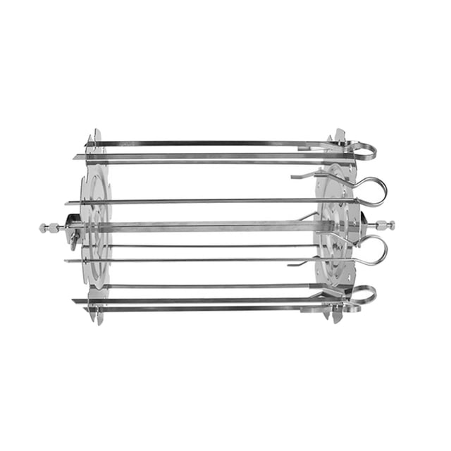 Asador para brochetas, jaula para asador, varilla para Kabob, cesta para parrilla rodante para barbacoa, juego de brochetas para Picnic, asador para
