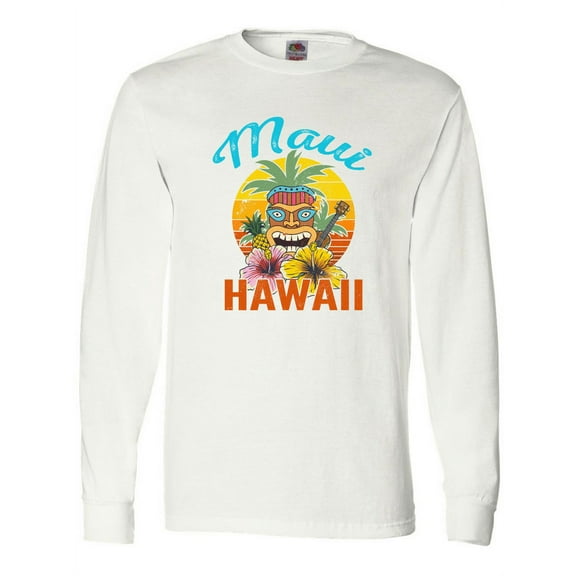 Inktastic Maui Hawaii Vacation Tiki Long Sleeve T-Shirt