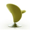 thumbnail image 2 of Curl Yellow and Polished Chrome Wool Blend Swivel Accent Chair (Set of 2), 2 of 5