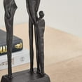 thumbnail image 6 of Brown Cast Iron Abstract Family of Four Together Sculpture - Tabletop Figurine For Desks, Accent Tables, or Shelves, 6 of 9
