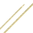 thumbnail image 2 of Wellingsale 14k Yellow Gold Polished Solid 5.5mm Cuban Concaved Curb Chain Necklace - 22", 2 of 6