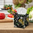 thumbnail image 3 of ZIATUBLE Sunflower Square Tissue Box Cover PU Hummingbird Tissue Box Holder with Bottom Snap Rectangle Tissue Box Covers Modern Tissue Case Facial Paper Organizer Dispenser, 3 of 7