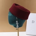 thumbnail image 5 of Vjnyvs Vintage Pillbox Hat for Women Elegant Top Hat Retro French Wool Fascinator Base Wedding Derby Church Party Hat Winter Cocktail Party Fedora, 5 of 7