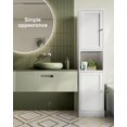thumbnail image 4 of 67" Slim Narrow Kitchen Pantry Cabinet with Doors – 6-Tier Tall Storage Cupboard for Small Space, Adjustable Shelves, Reversible Doors, Easy Assembly, White, Ideal for Bathroom, 4 of 9