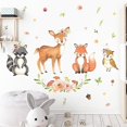 thumbnail image 2 of 1 Juego de pegatinas de pared de animales del bosque, pegatina de pared de dibujos animados, calcomanía de pared de animales bonitos para decoración de pared de sala de juegos de guardería, 2 of 5