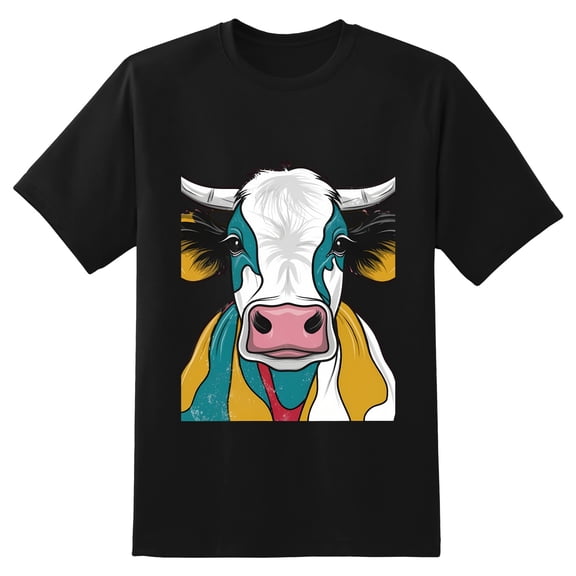 Men's Graphic TeeCow (1) Letter Print T-Shirts Round Neck Short Sleeves Sizes XS-5XL Summer Daily Casual Tops