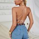 thumbnail image 5 of Moda mujer verano sin mangas Halter Casual Sexy estampado colorido espalda descubierta Camis Fridja  qr2586, 5 of 5