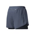 thumbnail image 2 of Happy date Men Sports Shorts Quick Dry Fake Two Piece Drawstring Sportswear Elastic Waist Short Pants for Fitness Workout Training Gym Jogging, 2 of 8