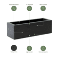 thumbnail image 5 of Ecobo 24" Wide Planter | Eco-Friendly, Durable, Lightweight | Indoor/Outdoor Use, All-Weather, Contemporary Design by Brazilian Artisans - Dark Gray, 5 of 6