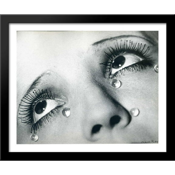 Glass tears 34x28 Large Black Wood Framed Print Art by Man Ray