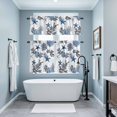 thumbnail image 5 of Nautical Starfish Summer Ocean Curtain Tier and Valance Set 3 Piece, Gradient Plant Coral 3-inch Rod Pocket Window Tier Curtains Valance for Kitchen Living Room, 5 of 9