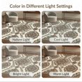 thumbnail image 7 of ODIKA 8'x10' Washable Area Rug Durable, Non-Slip Vintage Layout Distressed Scroll Border Cream Farmhouse Boho Large Refined for Living Room, Under Sectional, Family, 7 of 7