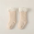 thumbnail image 2 of Rumantou Baby Toddlers Non Slip Socks Baby Toddlers Non Slip Socks Baby Boy Girl Ankle Crew Socks With Grips Toddler Kids Unisex Fleece Lined Warm Thick Socks Back to School for 0-6 Months,Khaki, 2 of 5