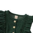thumbnail image 3 of Kiapeise Toddler Girls Velvet Ruffle Sleeveless Dress+Bowknot Hairpin Set, 3 of 5