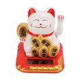 thumbnail image 1 of Mini Gato Afortunado Con Energía Solar, Delicado Gato Rico Con Textura, Gato Que Agita El Brazo Con La Mano Con Linda Sonrisa Maneki Neko Para Coche, Dormitorio, Oficina, 1 of 7