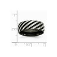 thumbnail image 6 of Titanium 8mm Black IP-plated Swirl Brushed & Polished Band Size: 8; for Adults and Teens; for Women and Men, 6 of 6