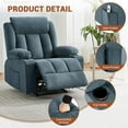 thumbnail image 1 of BeesClover Manual Recliner Chair with Massage & Heat – 8-Point Vibration, Lumbar Heating – Swivel Glider Rocking Recliner, Easy Assembly, Living Room Chair, 1 of 6