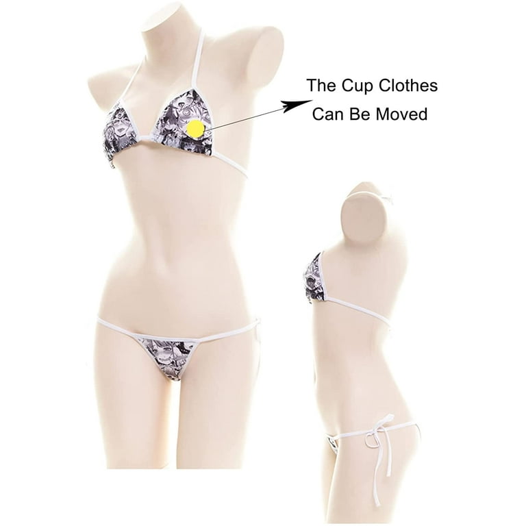 Cute Sexy Anime Lingerie Bra and Panty Set Lolita Cosplay Micro ...