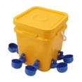 thumbnail image 4 of Bebedero automático para pollos con barril portátil de 12 l, equipo para aves de corral, cubo para ganso y pato, cuenco azul para pájaros y tornillos negros., 4 of 14