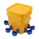 thumbnail image 4 of Bebedero automático para pollos con barril portátil de 12 l para aves de corral, gansos y patos + cuenco para pájaros azul y tornillos negros, 4 of 8