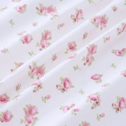 Modern Threads 4-Piece Sweet Rose Silky Soft Microfiber Adult Sheet Set, Ivory, Twin