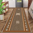 thumbnail image 2 of 2x6 FT Kitchen Runner Rugs Non Skid Washable, Faux Wool Rug Runners for Hallways Bathroom Carpet Runner, Soft Indoor Modern Floor Rug for Entryway Laundry Room, 2 of 11
