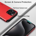 thumbnail image 5 of for iPhone 15 Pro Max Case with Card Holder Heavy Duty Dual Layer Shockproof iPhone 15 Pro Max Wallet Case Hidden Card Slot Slim Phone Case for iPhone 15 Pro Max for Women&Men(Metallic Red), 5 of 14