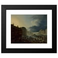 thumbnail image 2 of Jacques Albert Senave 14x12 Black Modern Framed Museum Art Print Titled - The Red Bridge and the Points of the Saint-Louis Islands and the City, Seen from the Wheat Port (1791), 2 of 5