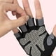 thumbnail image 3 of Gris cuatro tamaños de guantes de muñeca con cinturón de fitness de silicona antideslizante, tela de ropa de alta elasticidad, M, 3 of 5