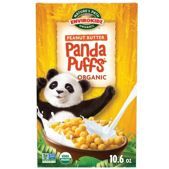 EnviroKidz Organic Breakfast Cereal, Panda Puffs, 10oz Box