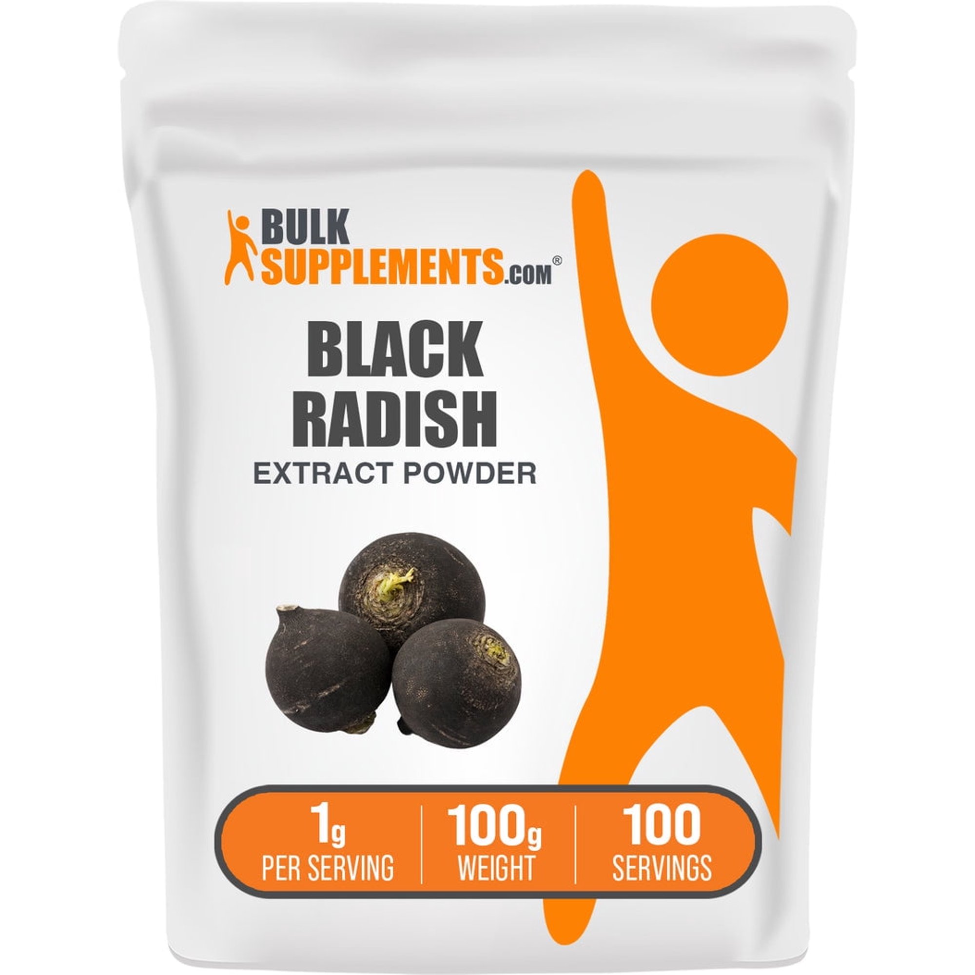 BulkSupplements Black Radish Extract Powder - 1g per Serving - 100 Grams (3.5 oz) - 100 Servings