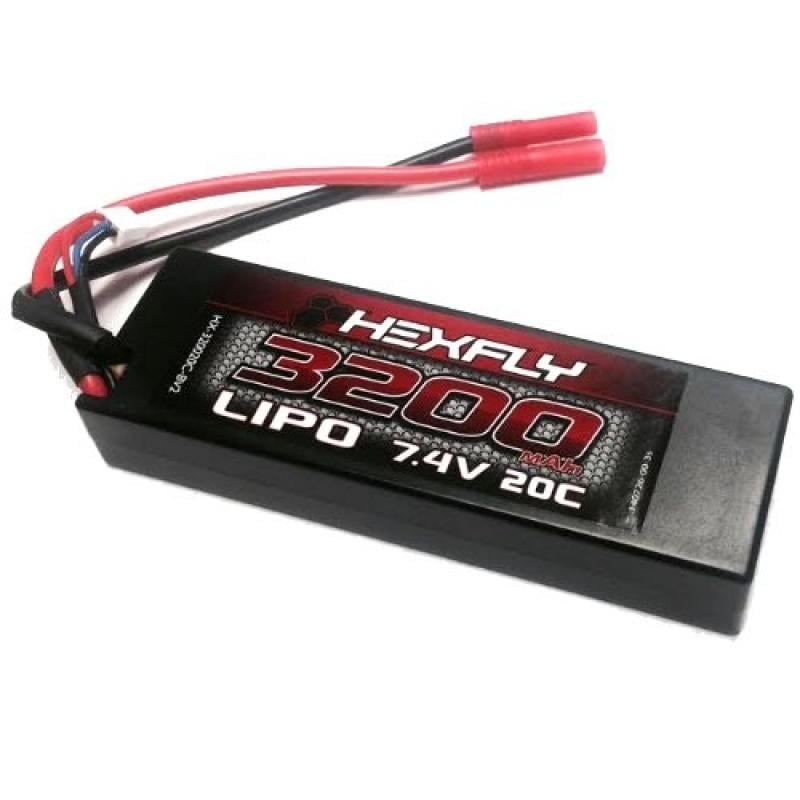 Redcat Racing Hexfly 3200mAh 20C 7.4V 2S LiPo Battery for RC Car or Boat - Walmart.com - Walmart.com