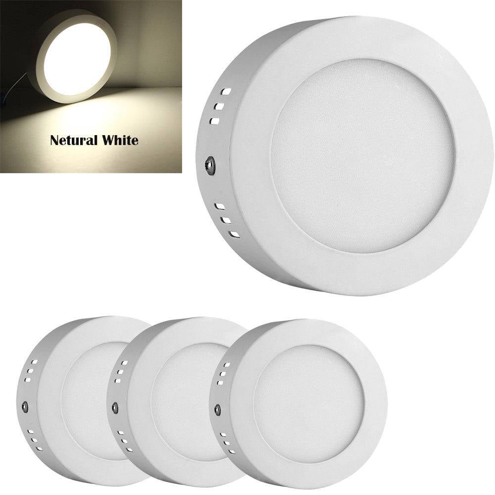 4PCS 18W White Bright Round LED Ceiling Down Light Panel Kitchen Bathroom Lamp