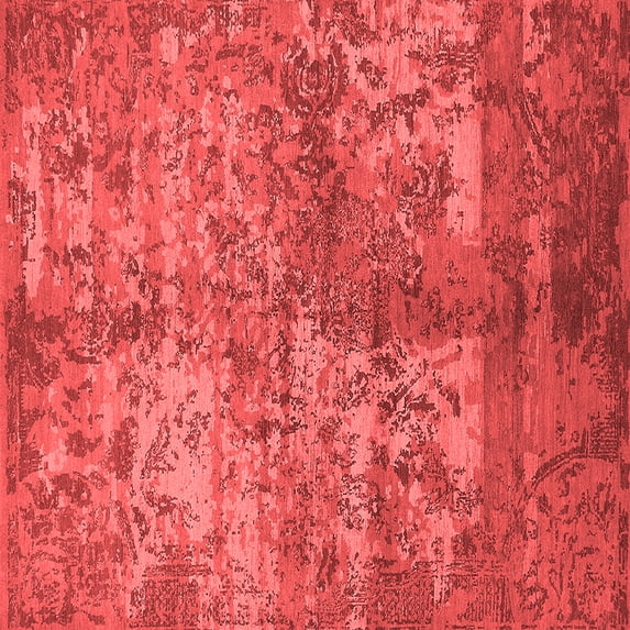 Ahgly Company Indoor Square Oriental Red Industrial Area Rugs, 3' Square