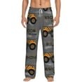thumbnail image 2 of Kdxio Construction Machines Print Men's Sleep Pajama Pant Lounge Pants with Pockets, 2 of 8