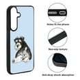 thumbnail image 2 of WIRESTER Shockproof Soft Rubber Cover Case for Samsung Galaxy S25 6.2" 2025, Schnauzer Dog Butt Looking Back On Light Blue Background, 2 of 5