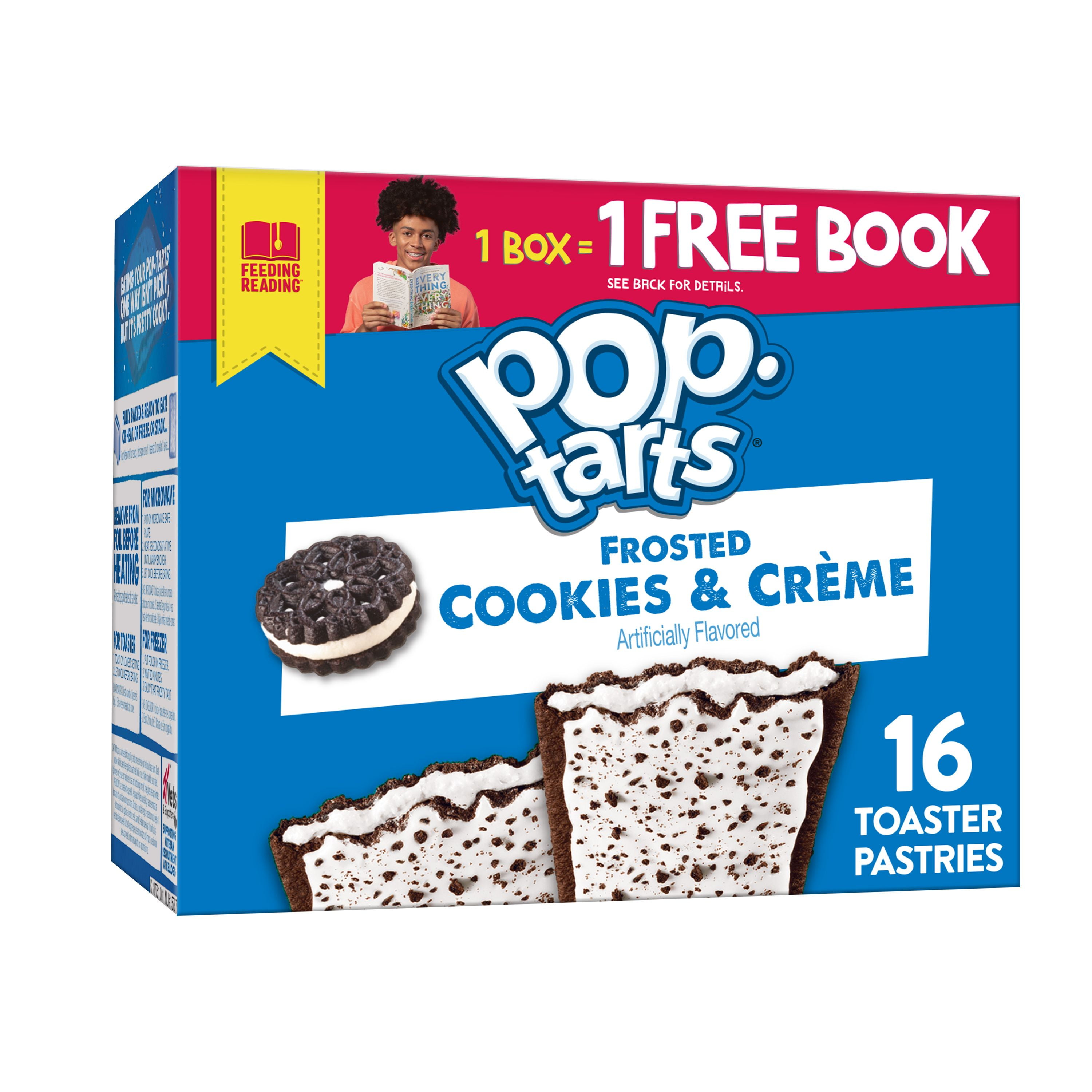 Pop-Tarts Toaster Pastries, Cookies and Creme, 16 Ct, 27 Oz, Box