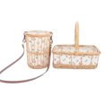 thumbnail image 4 of VALINK Weaving Wicker Hollowed Flower Basket with Handle for Home Decoration, 4 of 7