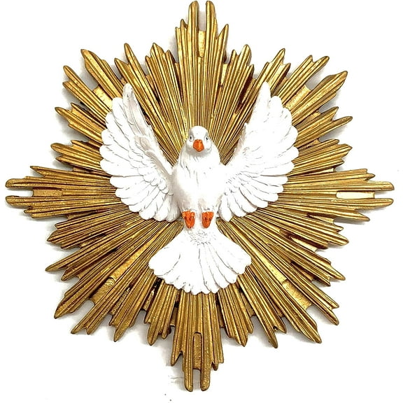 Holy Spirit Dove Pendant Sculpture 8" Wall Mounted Divine Spirit
