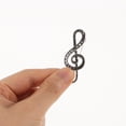 thumbnail image 5 of KAKOWELY brooch for women Pin Brooch For Women Rhinestone Musical Note Collar Jewelry Note Brooch1.85"X0.71"X0.43", 5 of 5