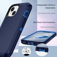 thumbnail image 4 of iPhone 12 / iPhone 12 Pro Case Shockproof Dust/Drop Proof 3 in 1 Full Body Rugged Heavy Duty Durable Cover Navy, 4 of 9
