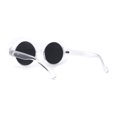 thumbnail image 2 of Mod Thick Plastic Round Circle Lens Wizard Sunglasses Clear Silver Mirror, 2 of 4