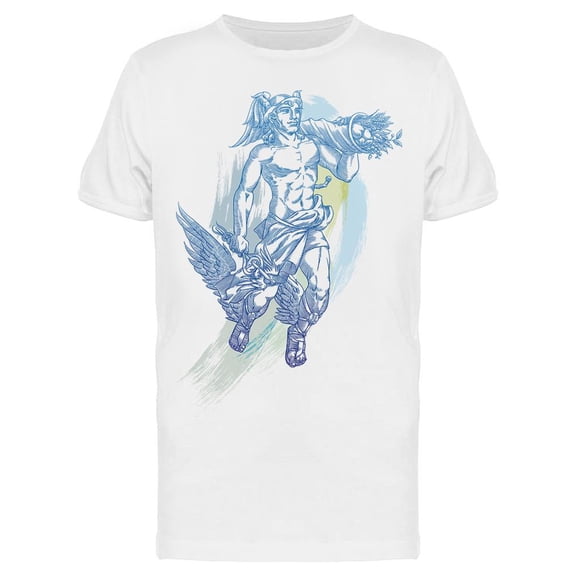 Greek God of Travelers Flying T-Shirt Men -Image by Shutterstock, Male XX-Large