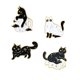 thumbnail image 3 of Broche de aleación con forma de animal, creativo, dibujo animado, lindo gato en blanco y negro, insignia de pintura, accesorios de ropa, 3 of 5