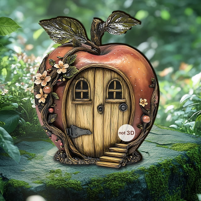 Decoración de puerta con forma de seta de madera | Detalle decorativo para el hogar estilo casita de cuento de hadas | Adorno caprichoso para la escalera, el dormitorio o el jardín